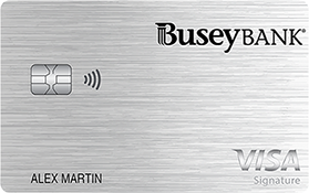 Silver Busey Bank Visa Credit Card