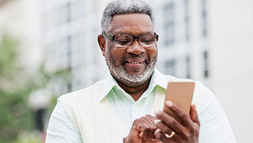 Man using mobile