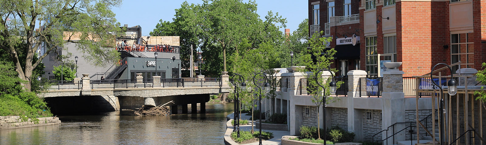 Naperville Water District with a canal