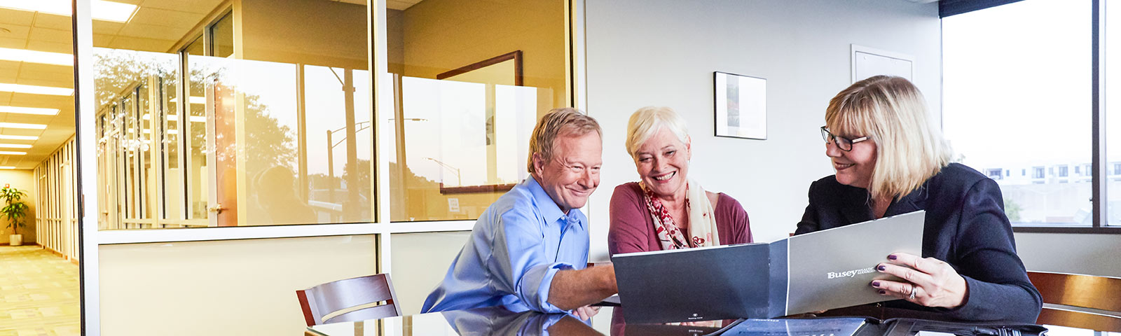 Couple meeting with advisor