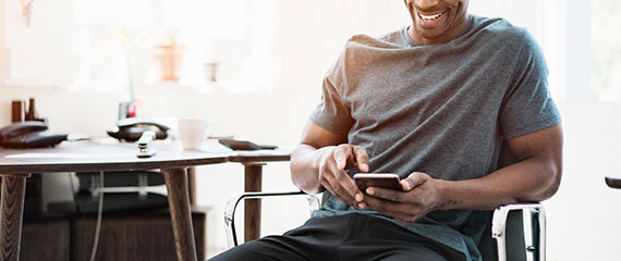 Guy using mobile