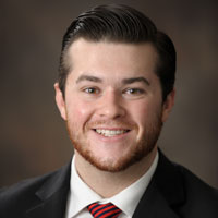 Busey Associate Blake Trivundza smiling