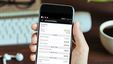 Mobile app screen