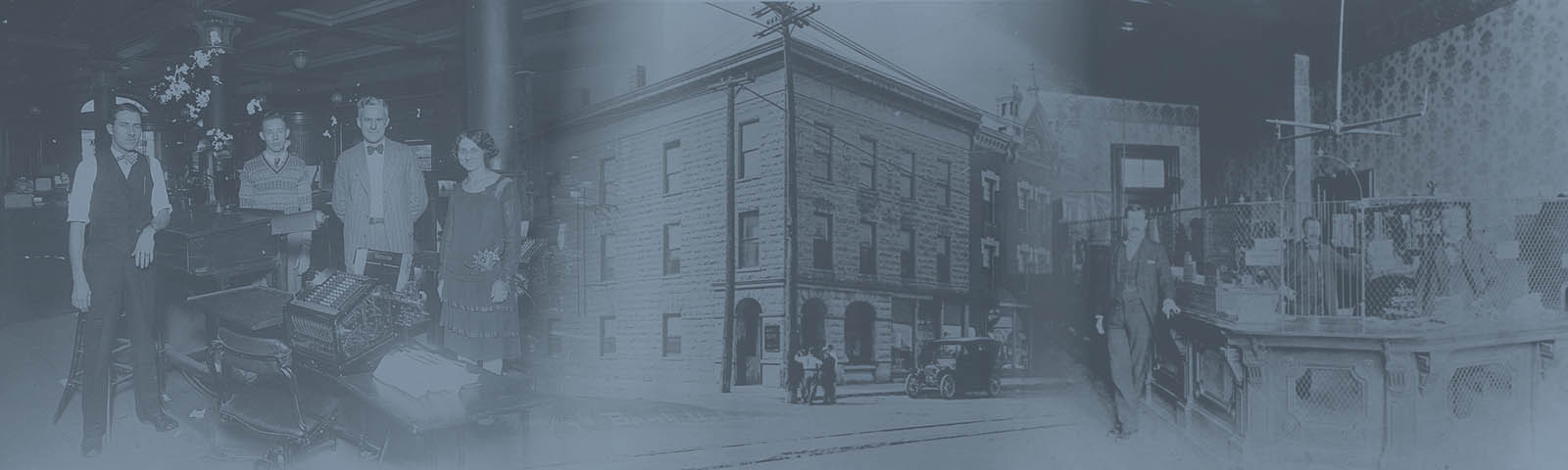 Vintage images of Busey Bank