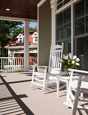 Chairs on front porch.
