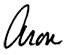 Aron McDonald signature