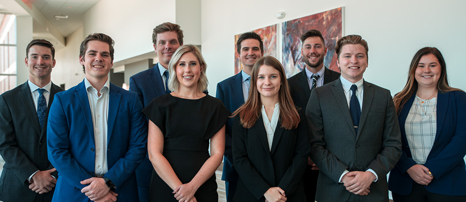 A group of young people smiling