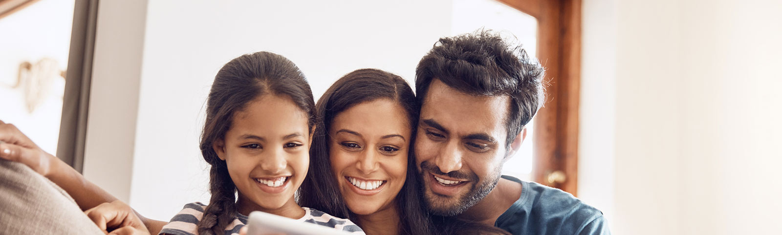 Family using tablet