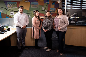 Busey's team of bilingual associates including, from left, Sergio Perez Lamas Jr., Minerva Boites, Noely Almeida and Marisa Buffa.